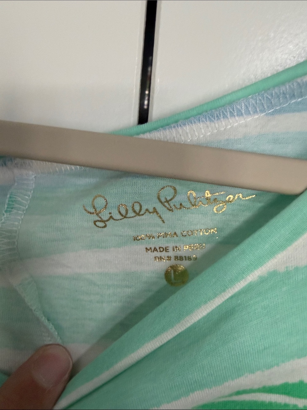Lilly Pulitzer Mint Green and White Striped Dress